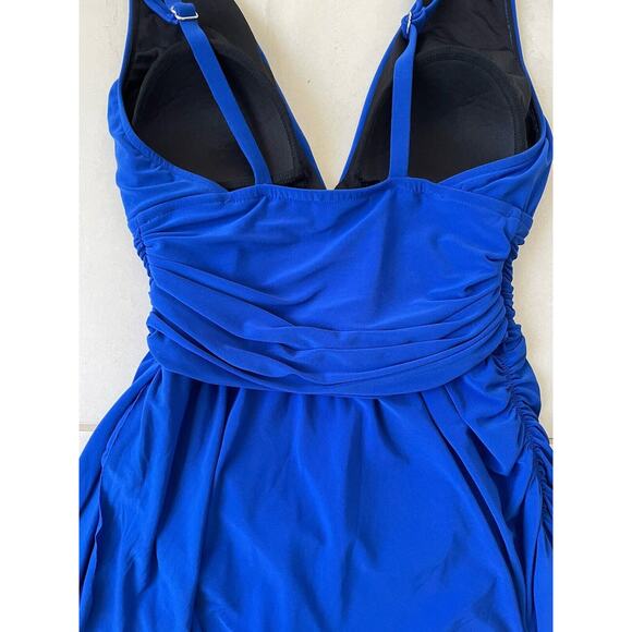 Magic Suit Swim One Piece Swimsuit Ruched Skirt Swimwear FLAW - Picture 8 of 14